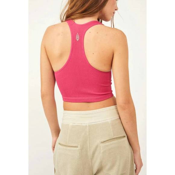 NEW FREE PEOPLE throw crop top in passion fruit - Picture 3 of 3